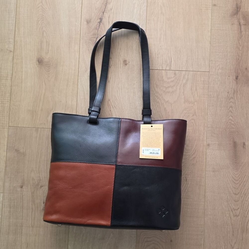 Patricia Nash Tote Bag Danville Colorblock Black Britis
